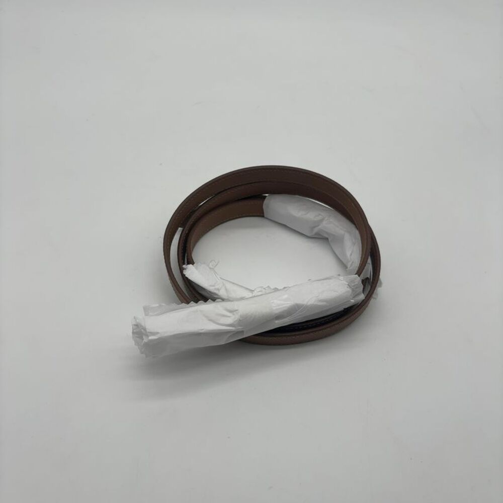 Prada Brown Leather Adjustable Bag Strap with Gold Tone Hardware